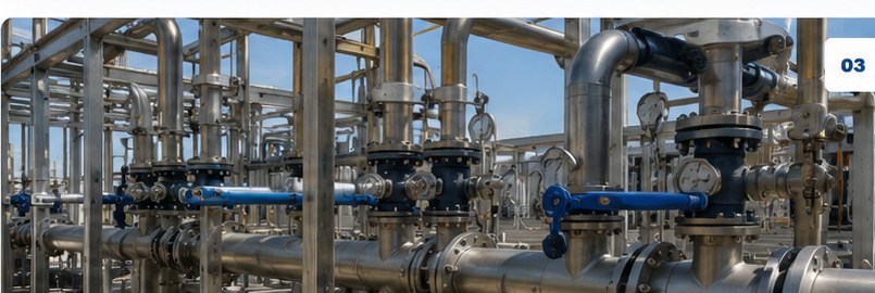 Imagen referencial de piping y áreas industriales